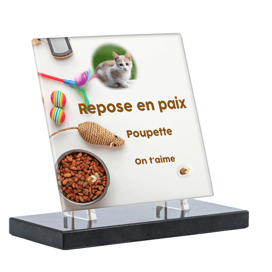 Plaque funéraire - Accessoires pour chat