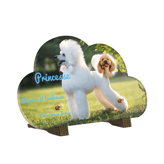 Plaque funéraire - Caniche