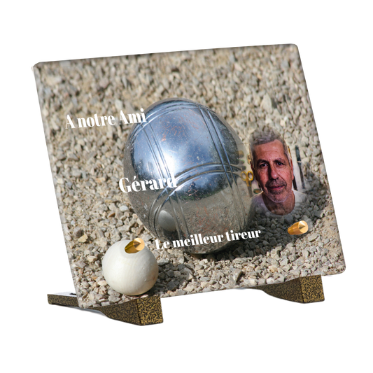 Plaque Funéraire - Pétanque