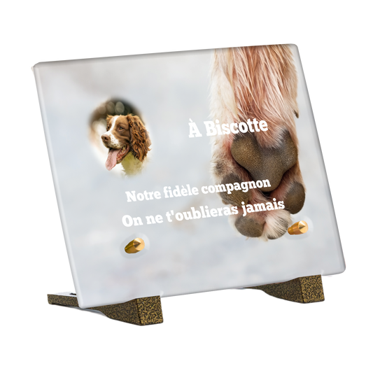 Plaque Funéraire - Patte de chien