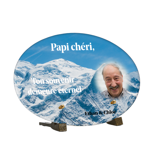 Plaque Funéraire - Montagne