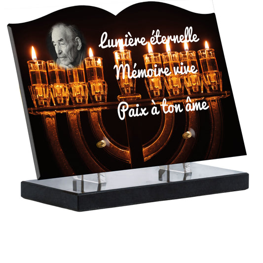 Plaque Funéraire - Menorah