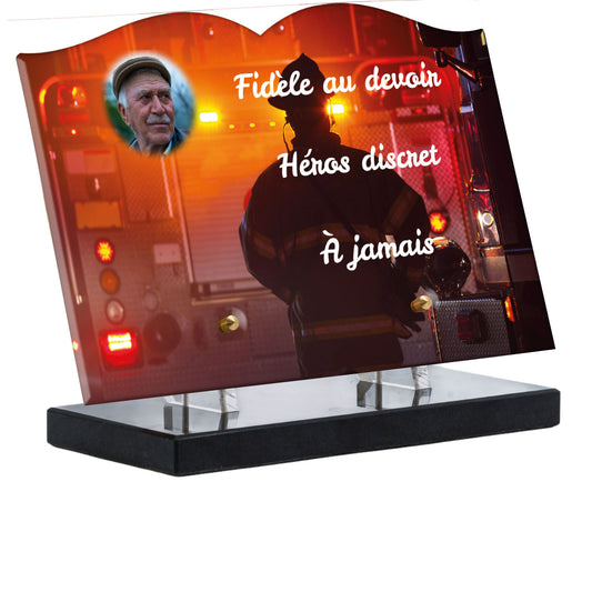 Plaque Funéraire - Pompier