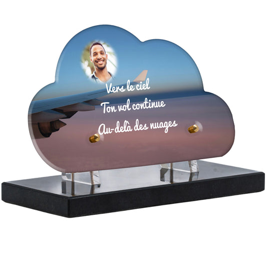 Plaque Funéraire - Aile d'avion