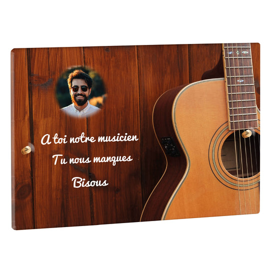 Plaque Funéraire - Guitare