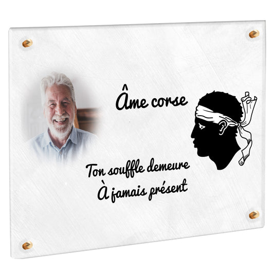 Plaque Funéraire - Drapeau Corse