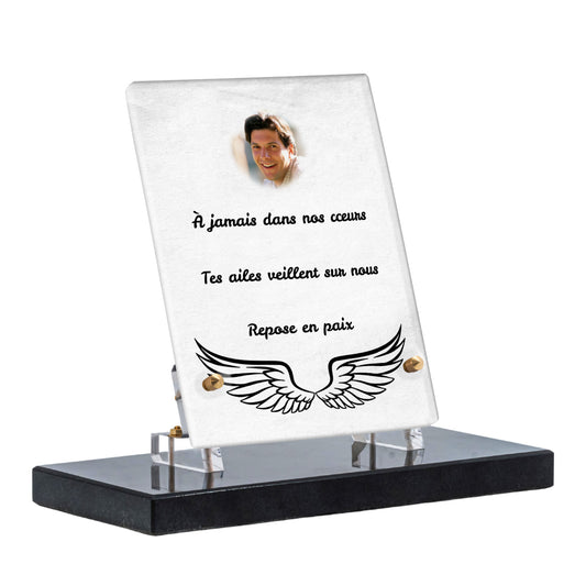 Plaque Funéraire - Ailes d'ange