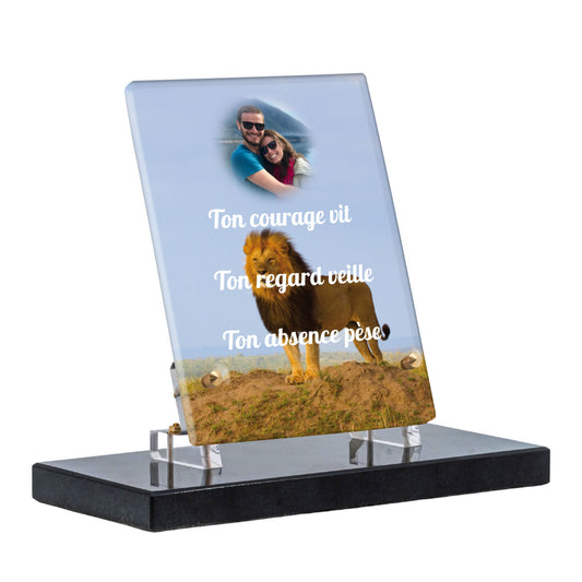 Plaque Funéraire - Lion