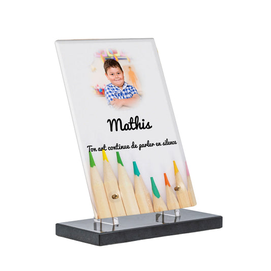 Plaque Funéraire - Crayon