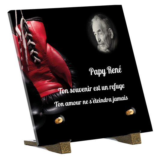 Plaque Funéraire - Boxe