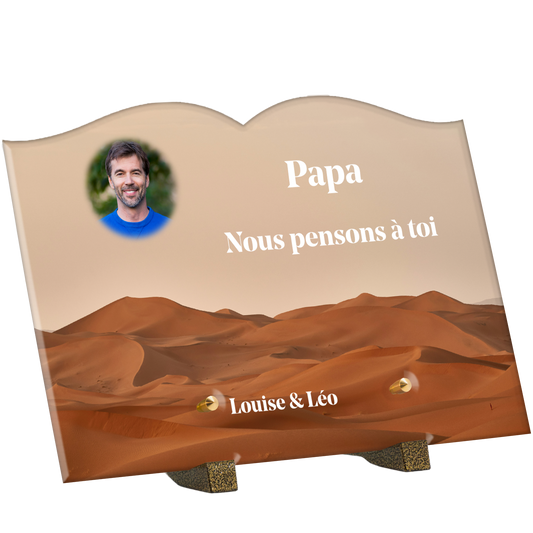 Plaque Funéraire - Désert