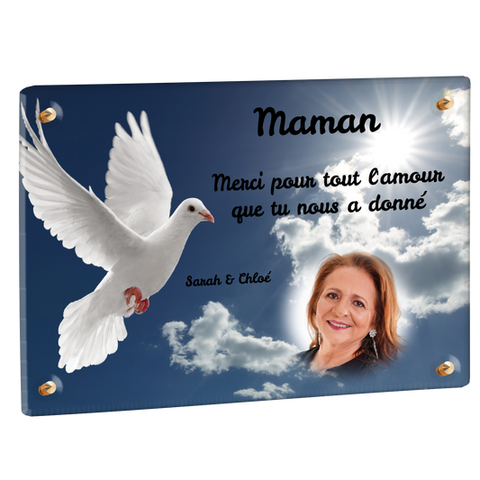 Plaque Funéraire - Colombe