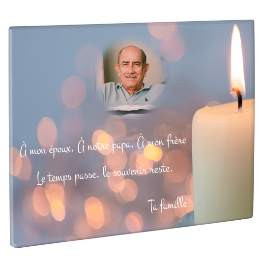 Plaque Funéraire - Bougie