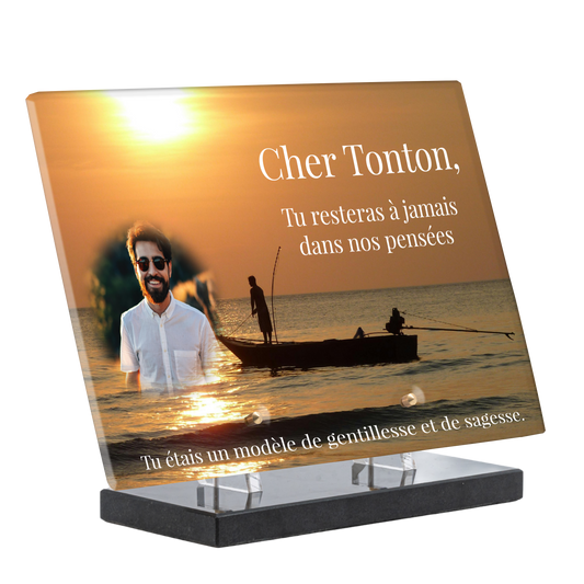 Plaque Funéraire - Pêcheur