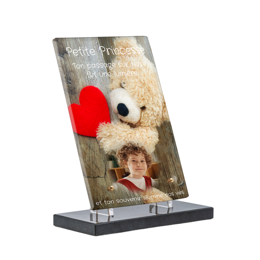 Plaque Funéraire - Peluche
