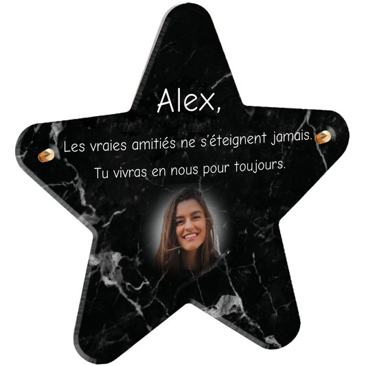 Plaque Funéraire - Marbre Noir