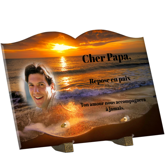 Plaque Funéraire - Coucher de soleil