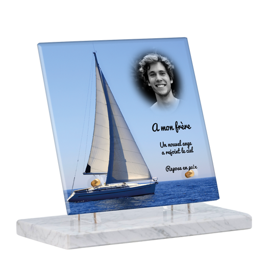 Plaque Funéraire - Bateau