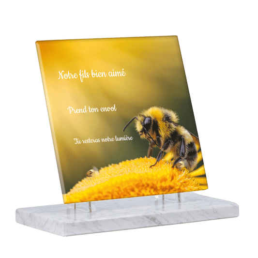 Plaque funéraire - Abeille