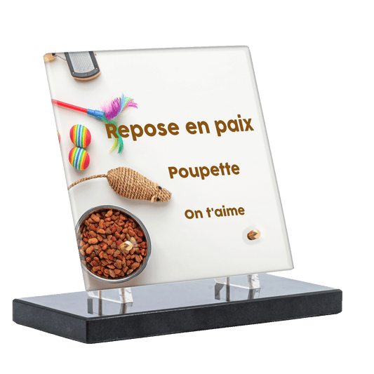 Plaque funéraire - Accessoires pour chat