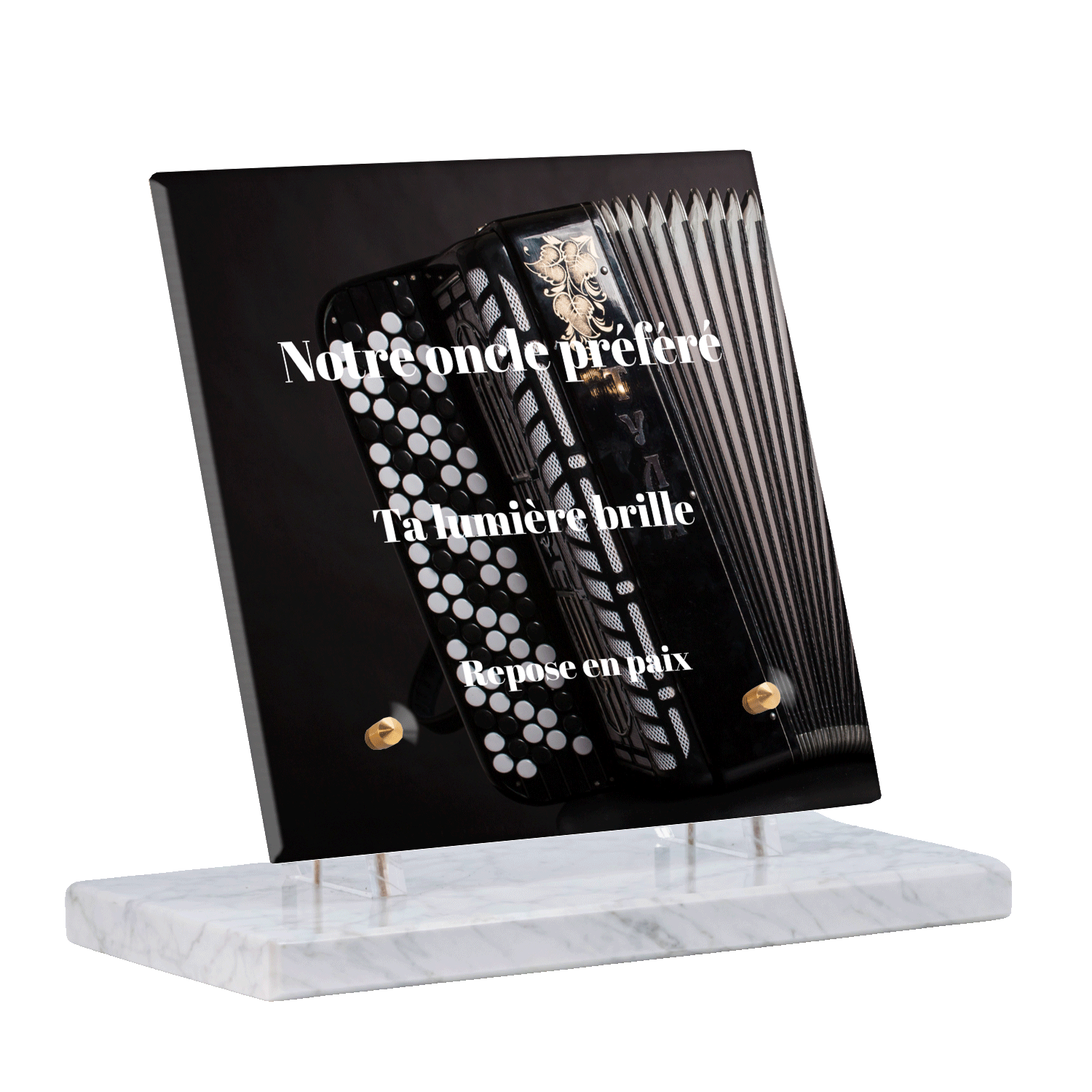 Plaque funéraire - Accordéon