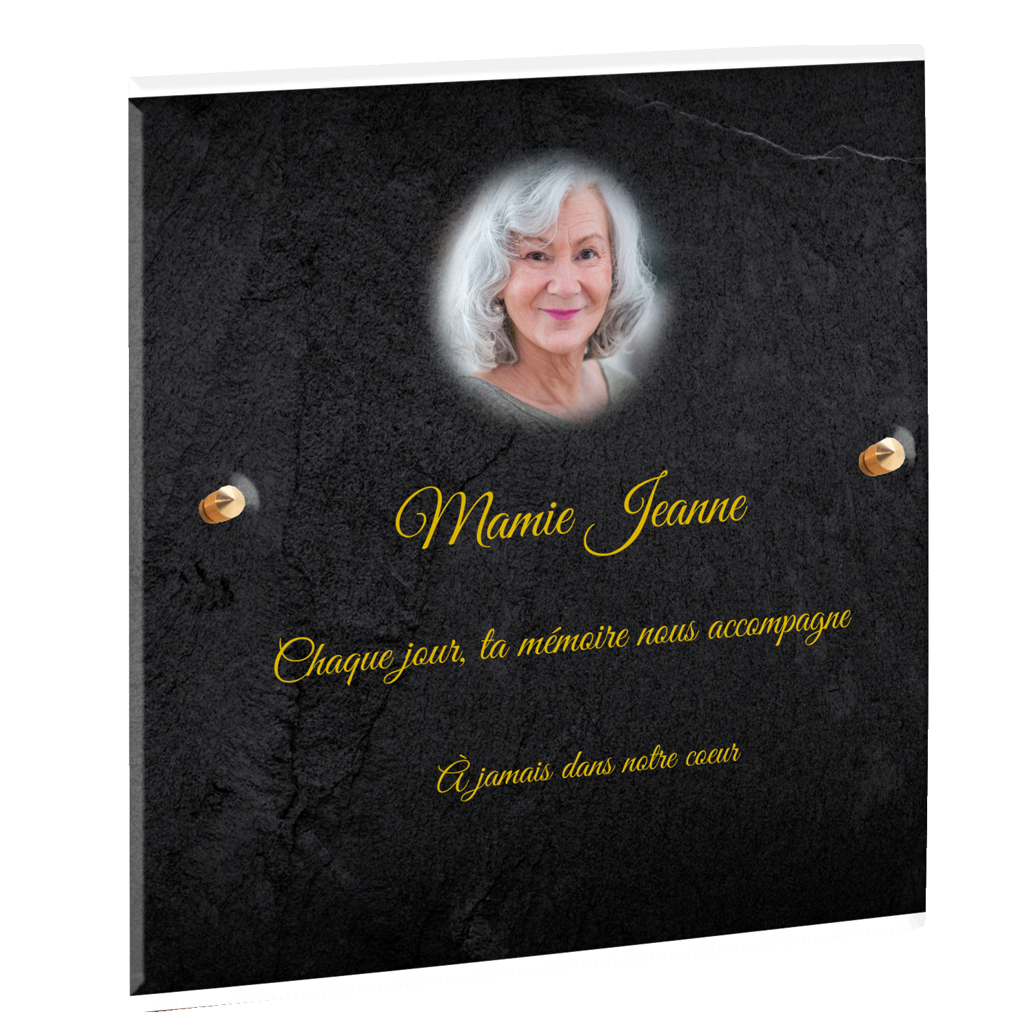 Plaque funéraire - Ardoise