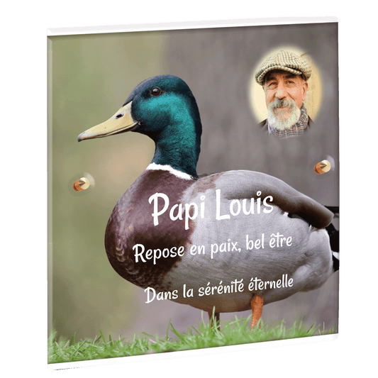 Plaque funéraire - Canard