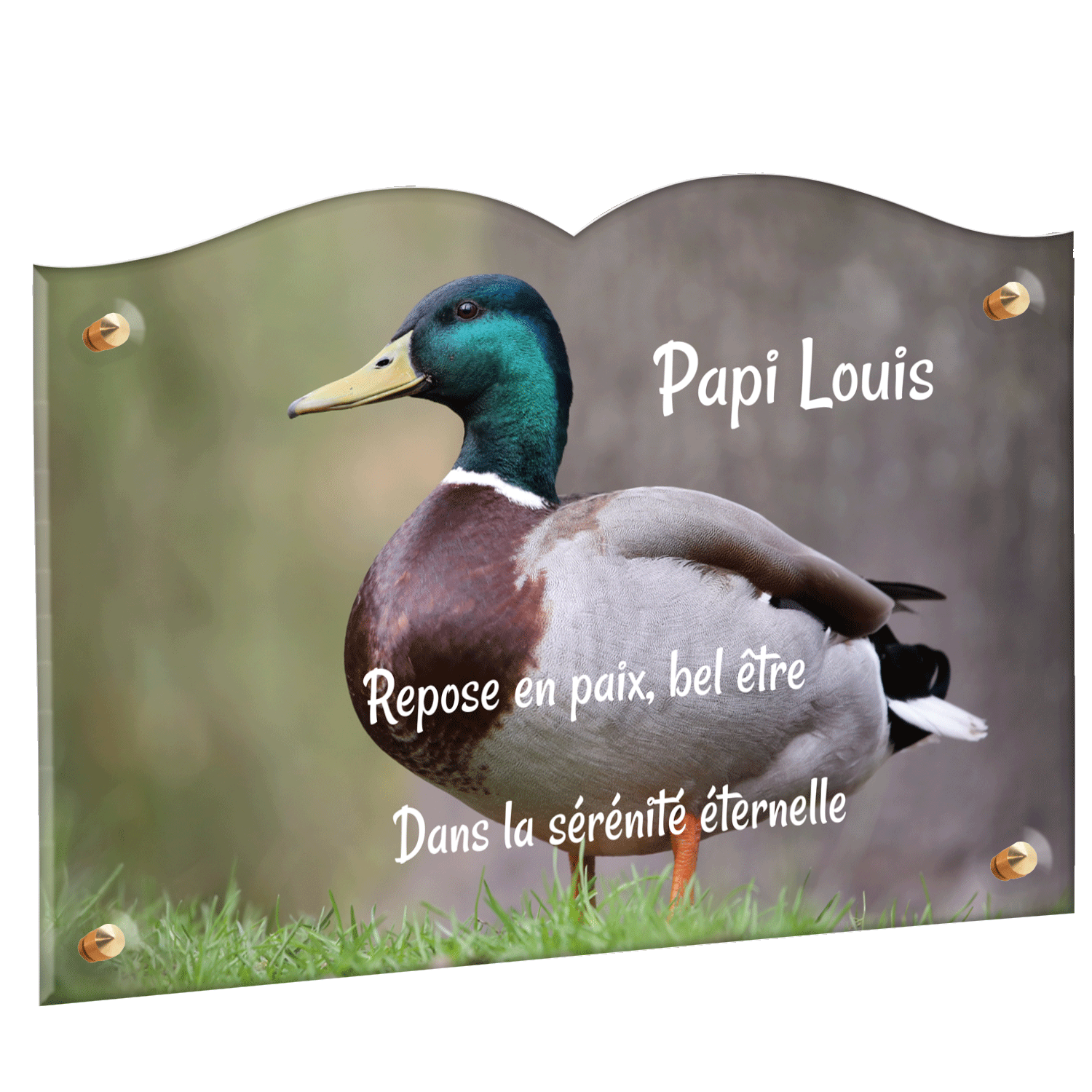 Plaque funéraire - Canard