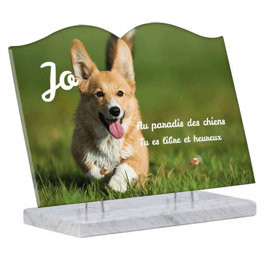 Plaque funéraire - Corgi