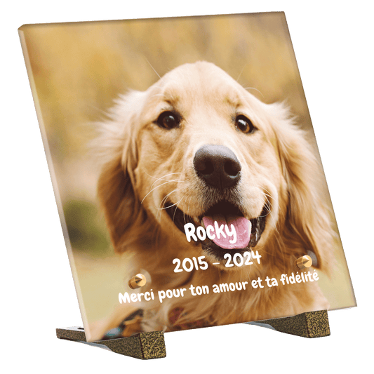 Plaque funéraire - Golden Retriever