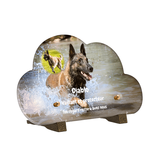Plaque funéraire - Malinois