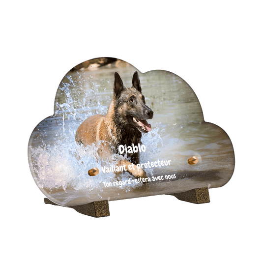 Plaque funéraire - Malinois