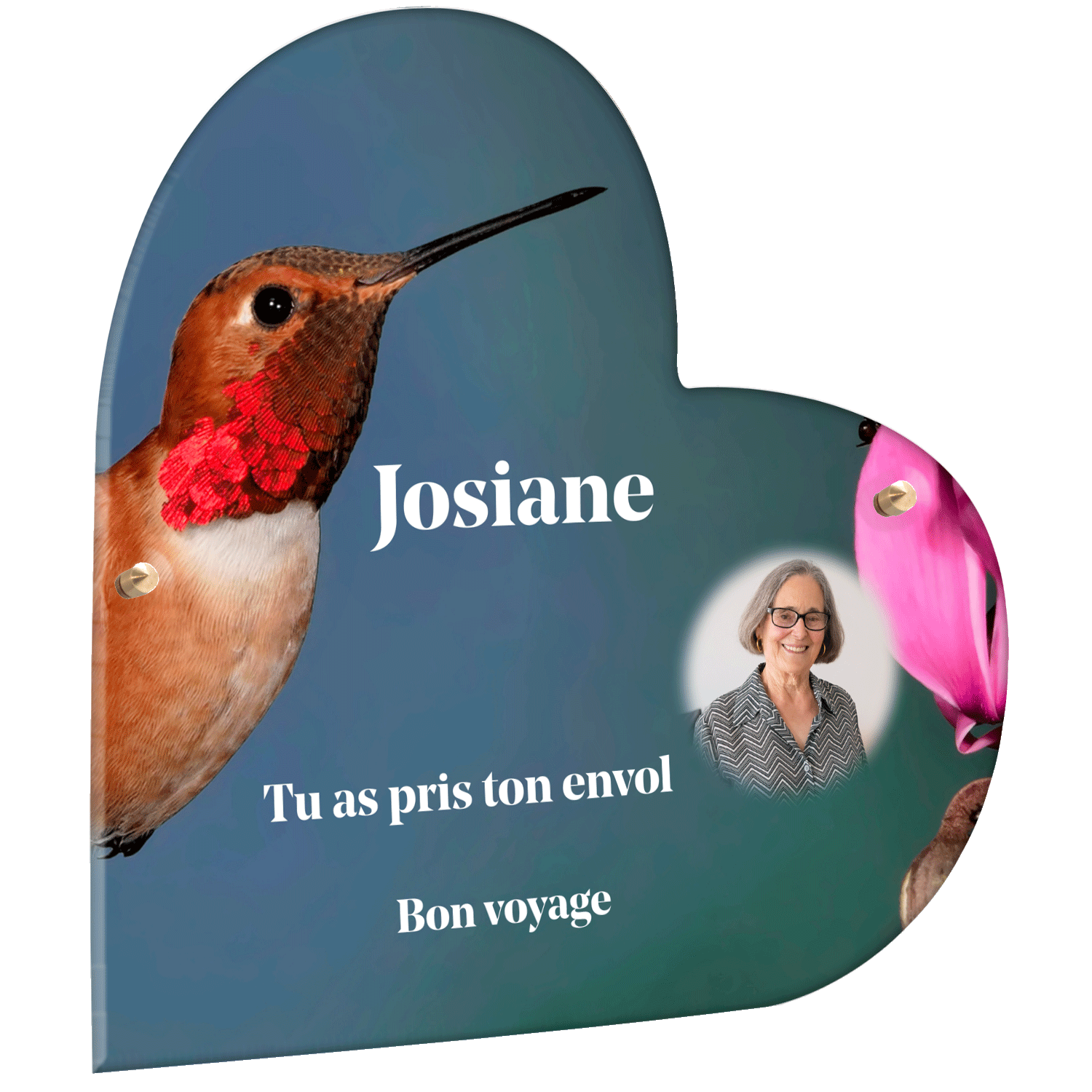Plaque funéraire - Colibri