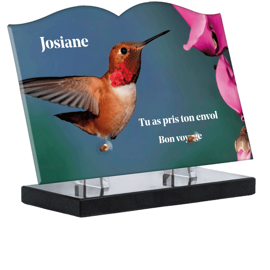 Plaque funéraire - Colibri