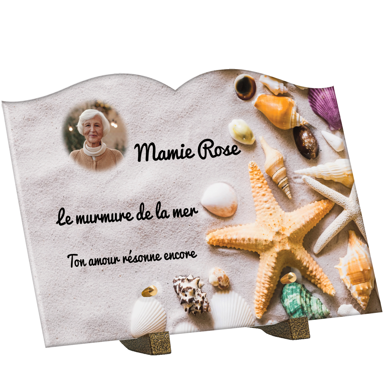Plaque funéraire - Coquillages