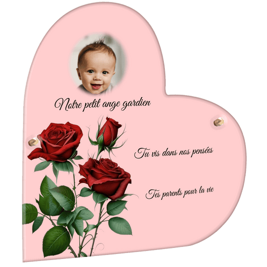 Plaque funéraire - Dessin Roses