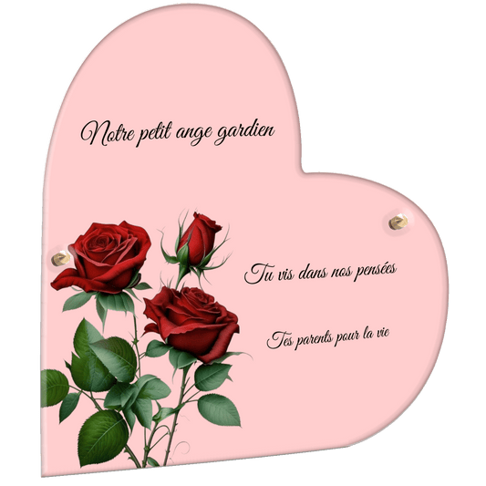 Plaque funéraire - Dessin Roses