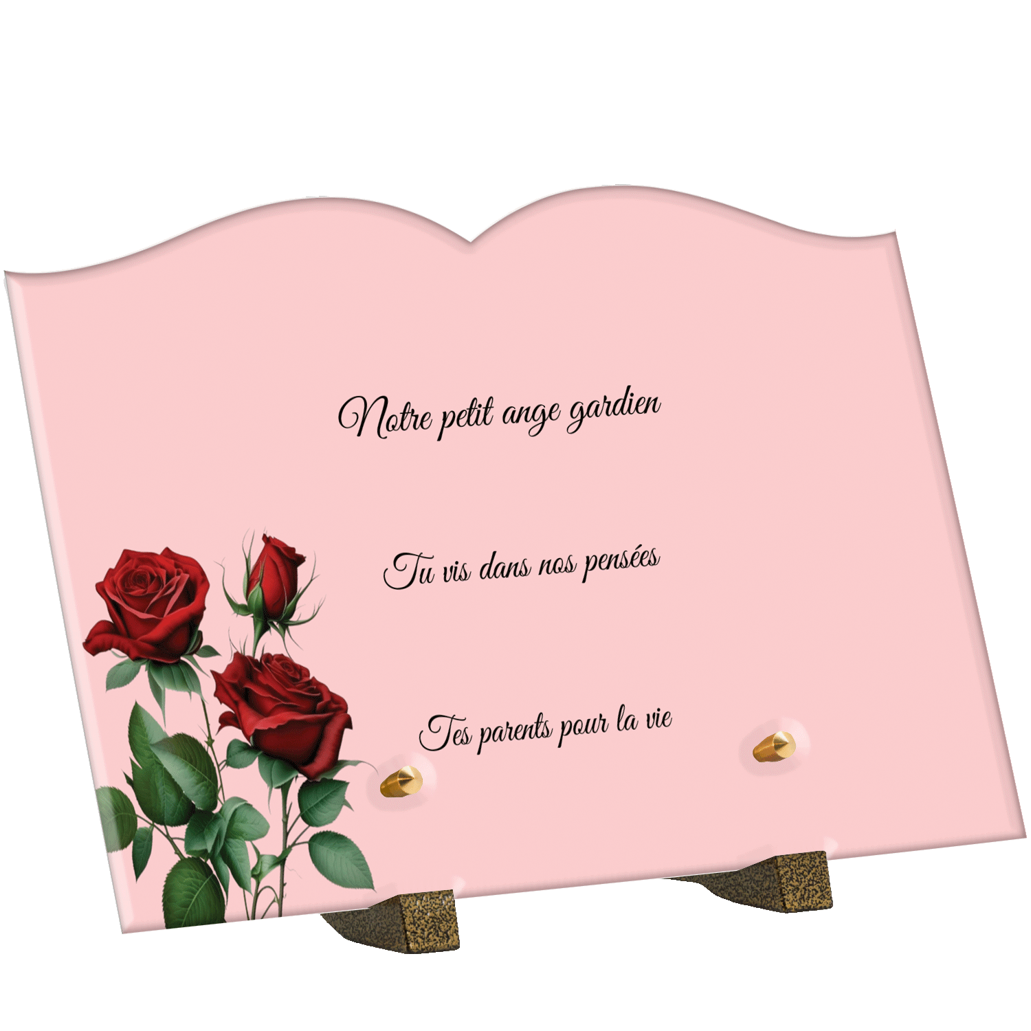 Plaque funéraire - Dessin Roses