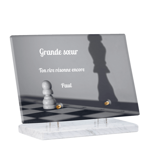 Plaque funéraire - Échec
