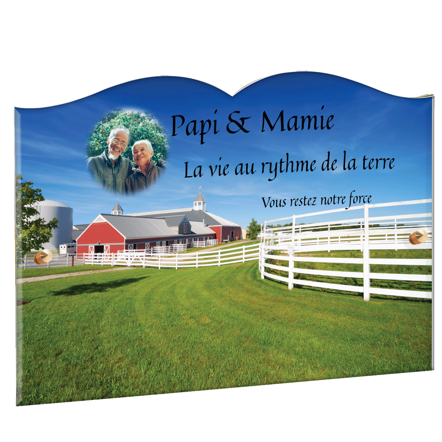 Plaque funéraire - Ferme