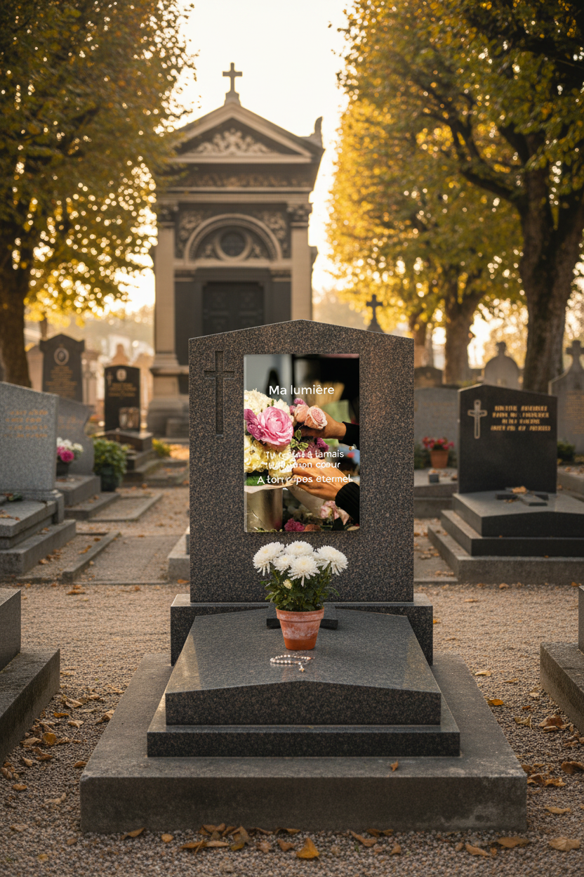 Plaque Funéraire - Fleuriste