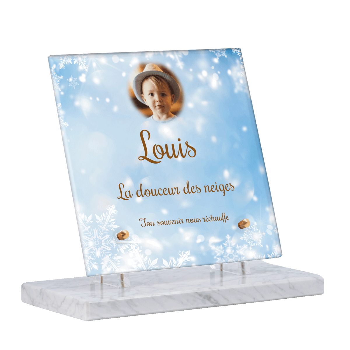 Plaque funéraire - Fond hiver