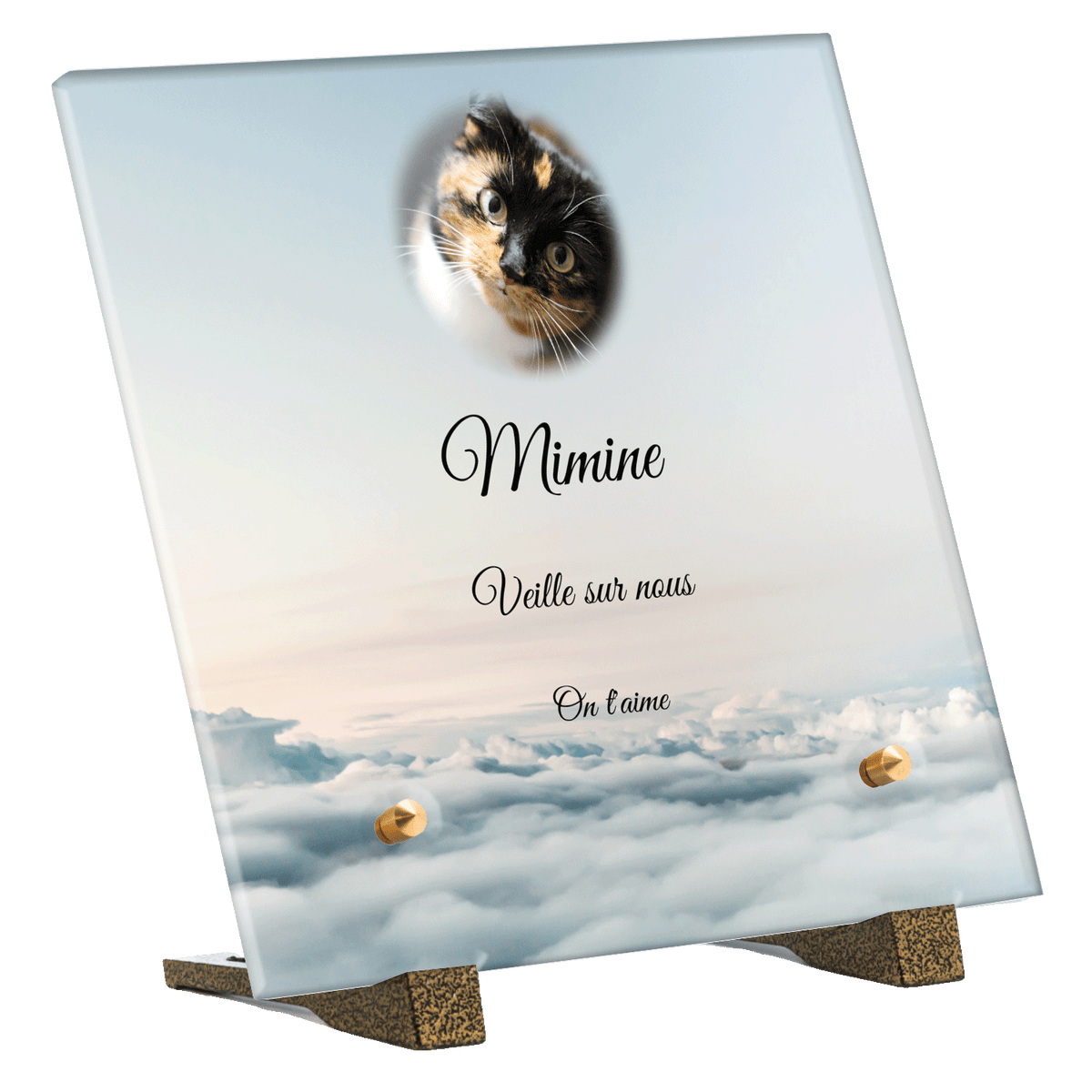 Plaque funéraire - Au dessus des nuages