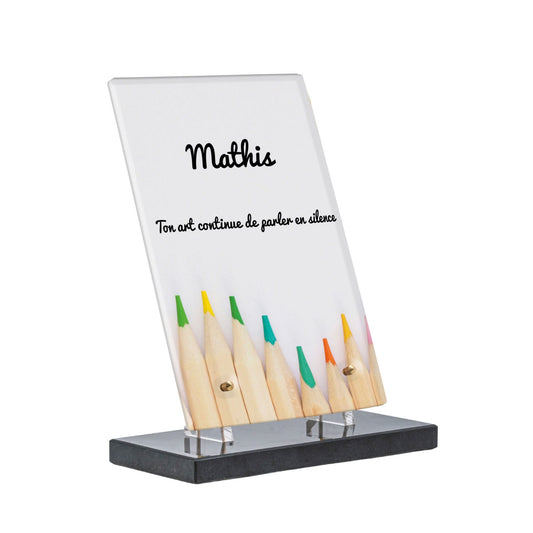 Plaque Funéraire - Crayon