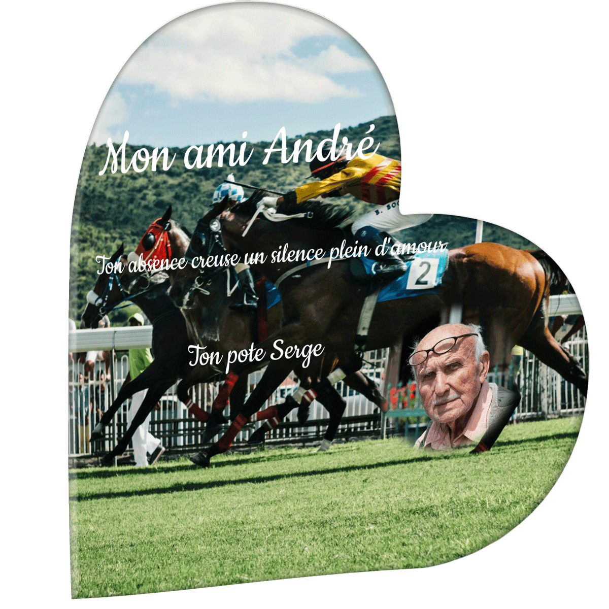 Plaque funéraire - Course hippiques
