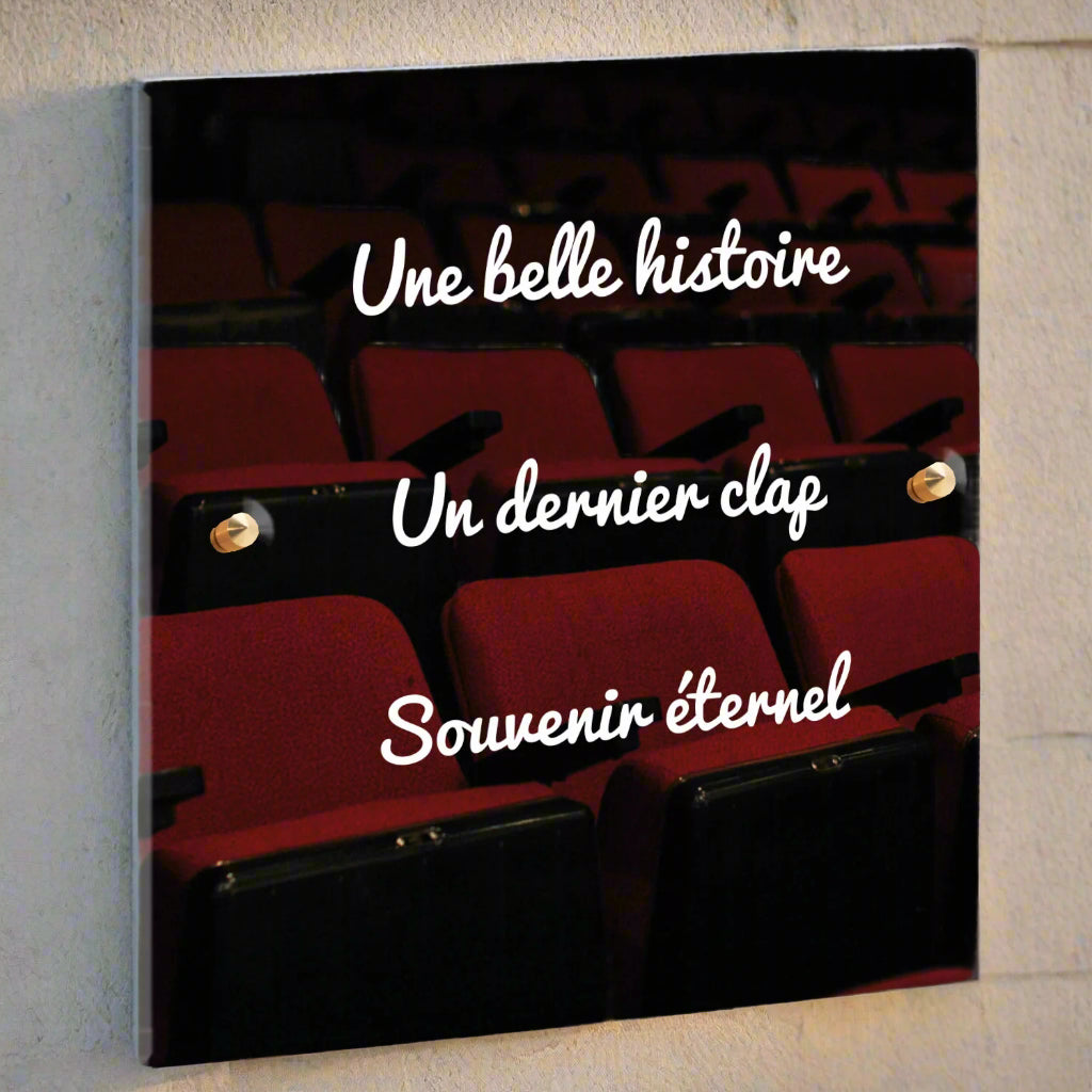 Plaque Funéraire Plexiglas Cinéma