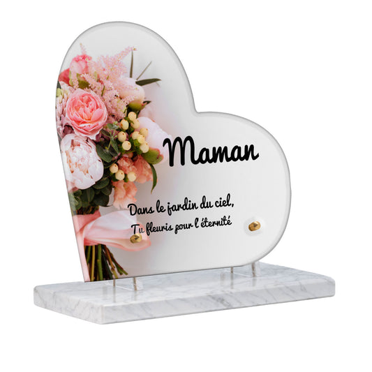 Plaque Funéraire - Bouquet de fleurs