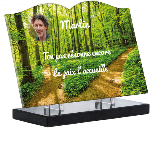 Plaque Funéraire - Chemin forestier
