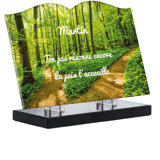 Plaque Funéraire - Chemin forestier