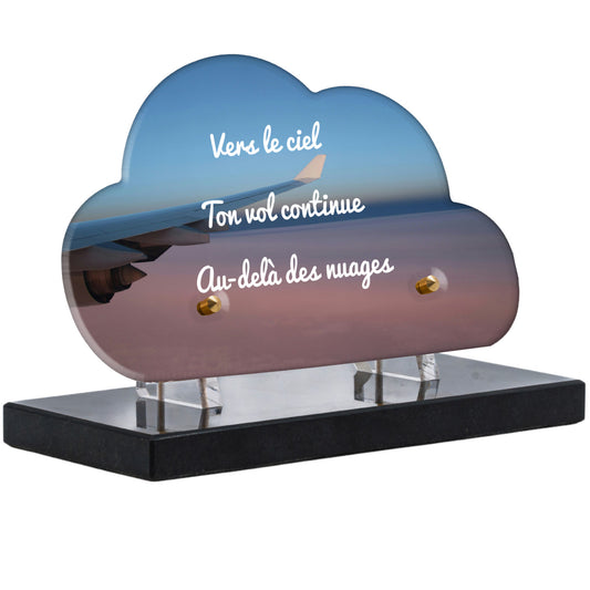 Plaque Funéraire - Aile d'avion